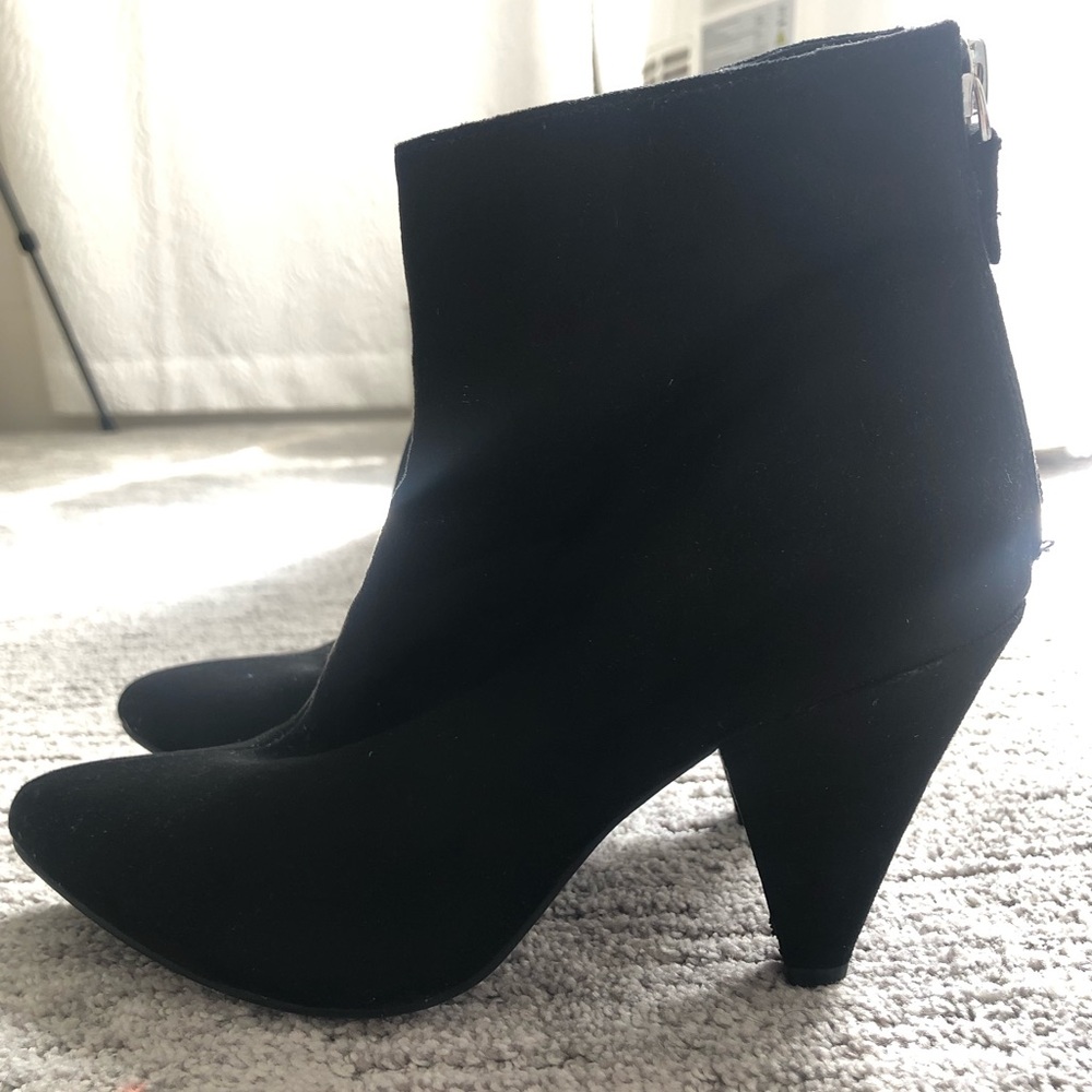 Black Heeled Booties - Size 7